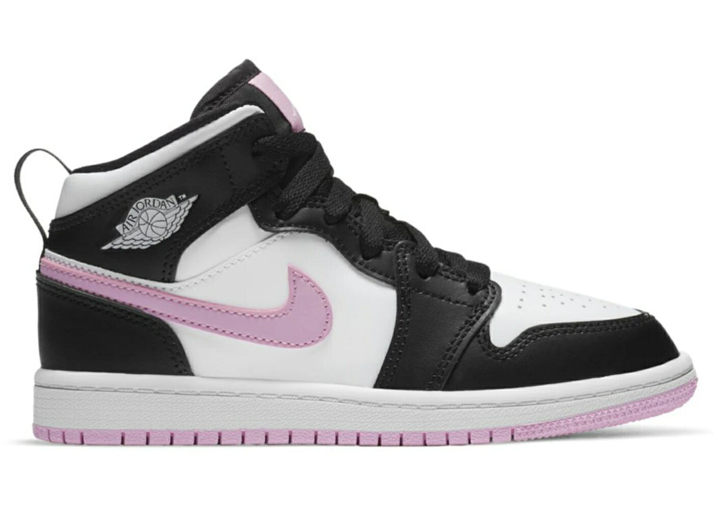 ナイキ ジョーダン ミッド 白色 ホワイト ピンク 黒色 ブラック ジュニア キッズ JORDAN 1 MID WHITE LIGHT ARCTIC PINK (PS) / WHITE LIGHT ARCTIC PINK BLACK ベビー マタニティ スニーカー