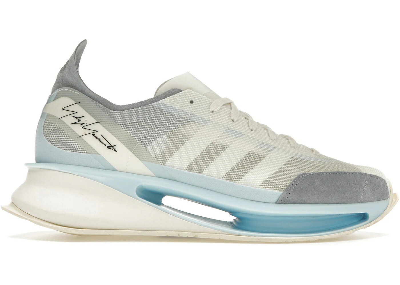 アディダス ラン 白色 ホワイト クリーム 青色 ブルー スニーカー メンズ ADIDAS Y-3 S-GENDO RUN OFF WHITE CREAM / OFF WHITE CREAM WHITE ICE BLUE