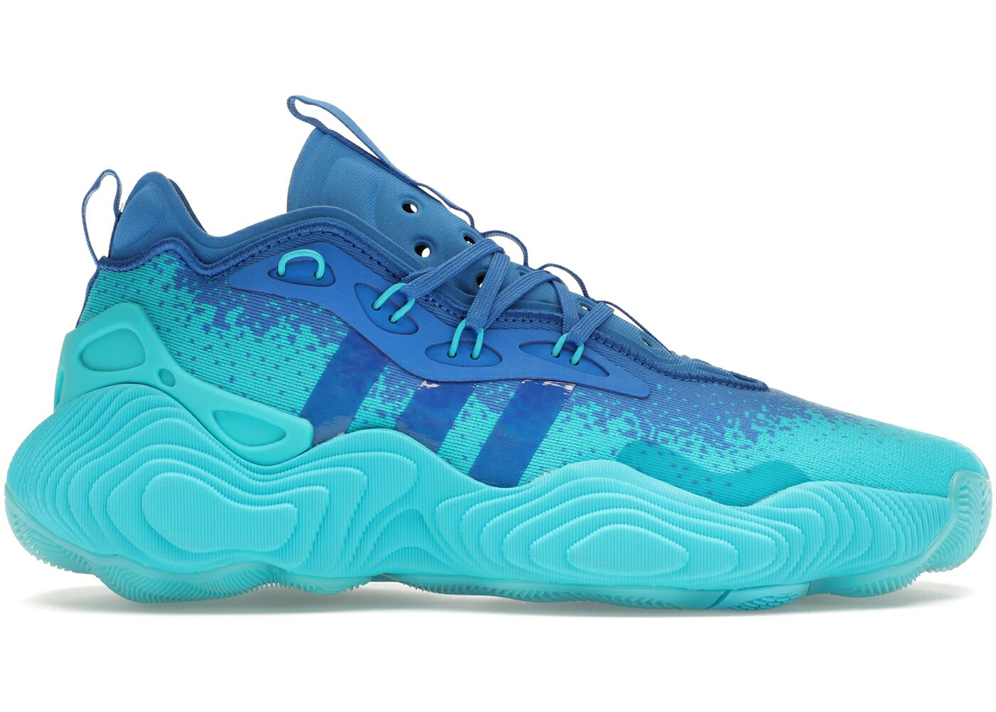 アディダス シアン 青色 ブルー スニーカー メンズ ADIDAS TRAE YOUNG 3 LUCID CYAN TRUE BLUE / LUCID CYAN TRUE BLUE LUCID CYAN