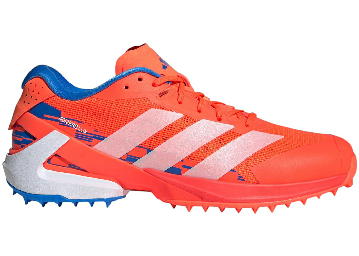 アディダス アディゼロ 活動の領域 野球クラブ 橙 オレンジ色 皆無 スニーカー メンズ ADIDAS ADIZERO LUX 3 FIELD HOCKEY TEAM SOLAR ORANGE ZERO METALIC BRIGHT ROYAL / TEAM SOLAR ORANGE ZERO METALIC