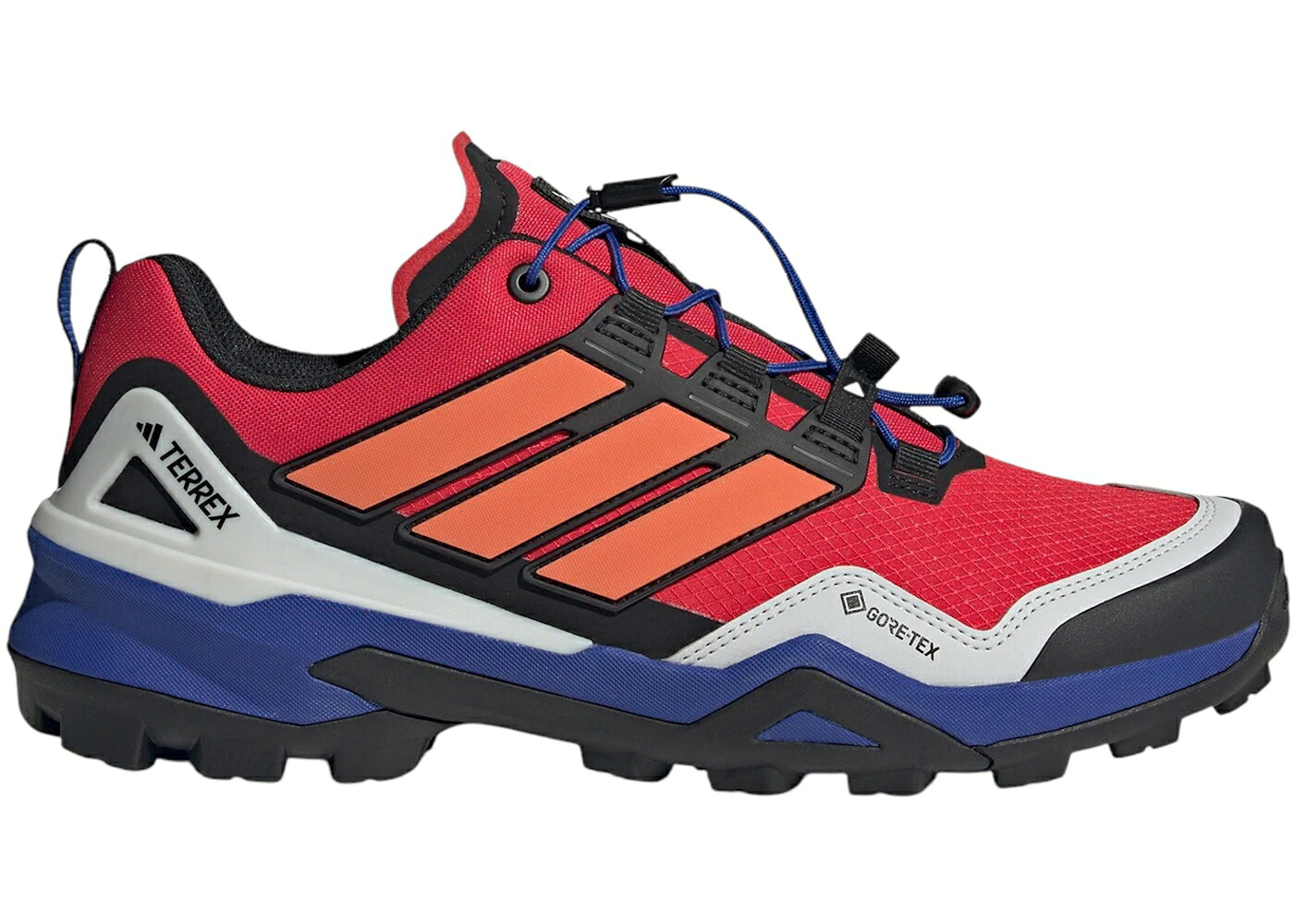 アディダス ゴアテックス 純然たる 差しひびき 橙 オレンジ色 青み 青色 スニーカー メンズ ADIDAS TERREX SKYCHASER GORE-TEX PURE RUBY SEMI IMPACT ORANGE LUCID BLUE / PURE RUBY SEMI IMPACT ORANGE
