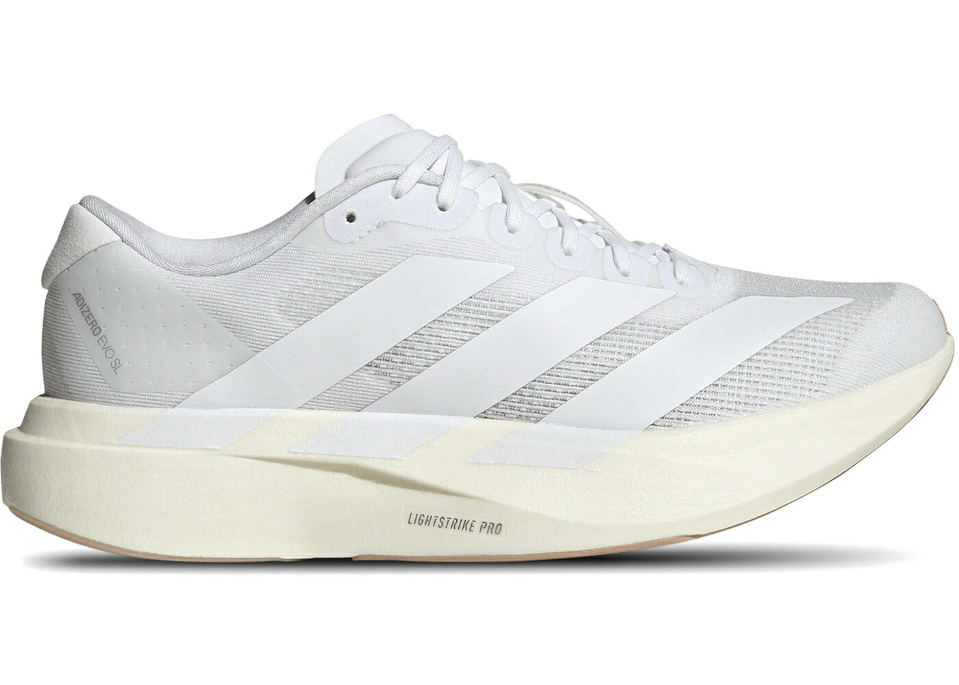 アディダス アディゼロ 白いこと 白いこと ウォーム WOMEN\u0027S スニーカー レディース ADIDAS ADIZERO EVO SL WHITE WARM SANDSTONE (WOMEN\u0027S) / CLOUD WHITE CLOUD WHITE WARM