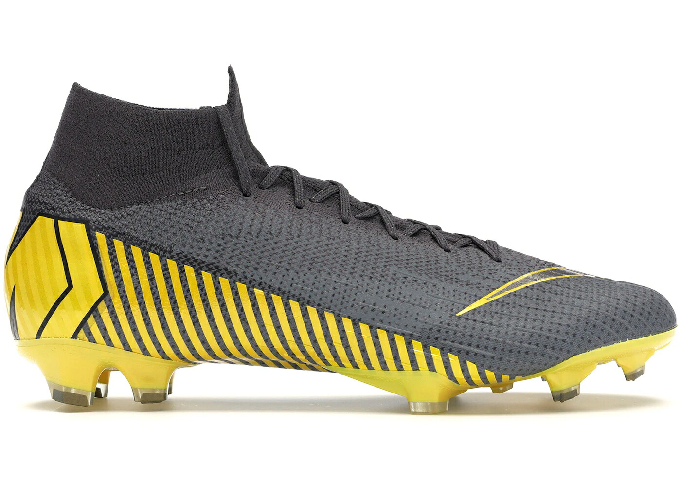 ナイキ エリート サンダー 灰色 グレー 黄色 イエロー スニーカー メンズ NIKE MERCURIAL SUPERFLY 6 ELITE FG THUNDER GREY / THUNDER GREY DARK GREY YELLOW|スニケス