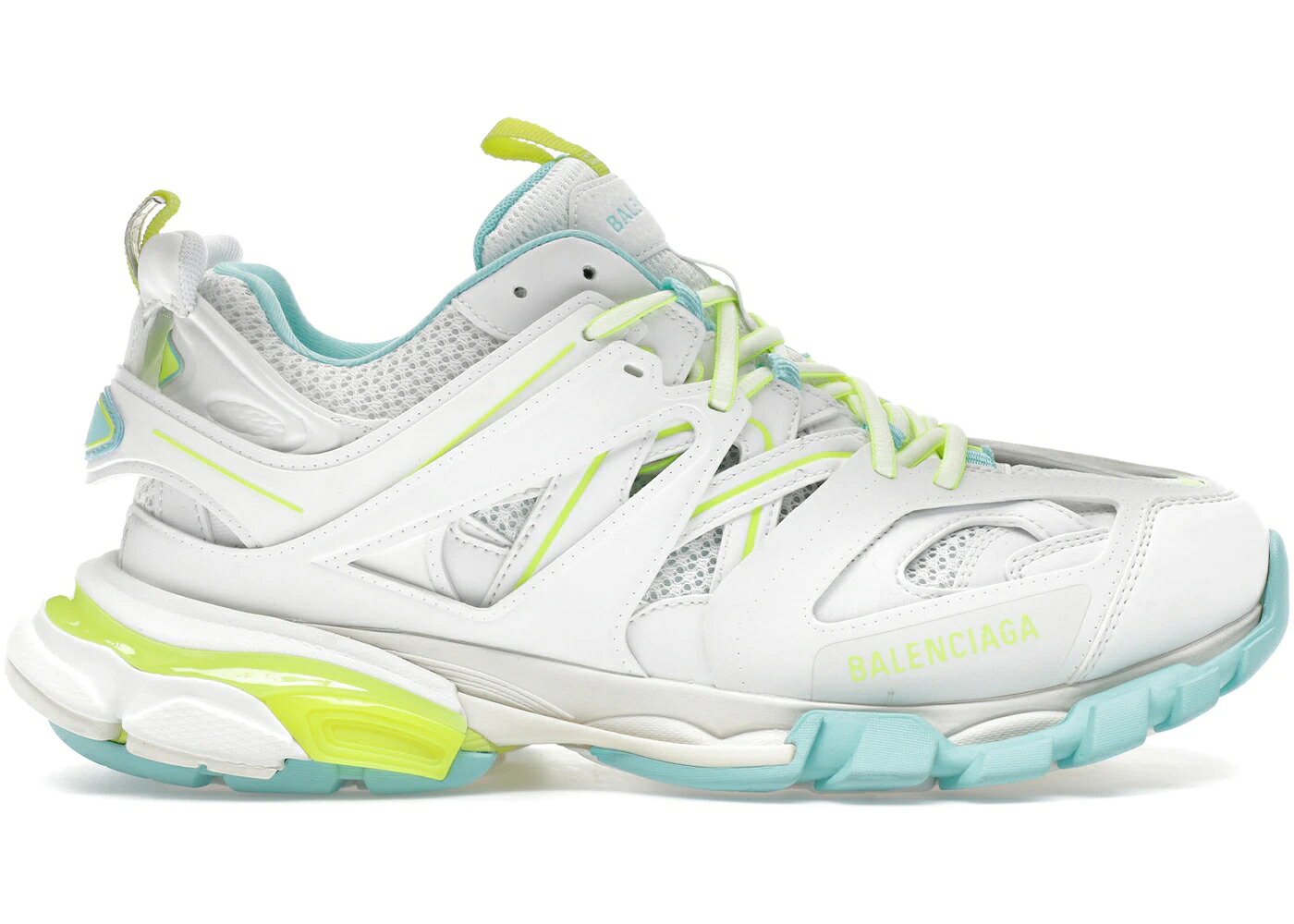 バレンシアガ トラック 白色 ホワイト 黄色 イエロー 青色 ブルー スニーカー メンズ BALENCIAGA TRACK WHITE NEON YELLOW / WHITE YELLOW BLUE