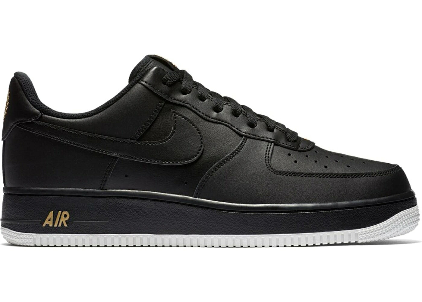 ナイキ ロゴタイプ 黒いこと 黒いこと 白いこと 白いこと ゴールド 空軍 スニーカー メンズ NIKE AIR FORCE 1 LOW CREST LOGO BLACK / BLACK SUMMIT WHITE METALLIC GOLD