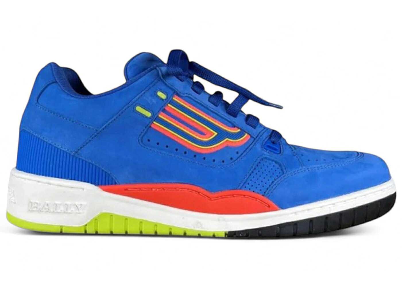 バリー 靴 スニーカー 青碧 青碧 橙 オレンジ色 黄味がかった 黄色 メンズ BALLY KUBA SNEAKER ROYAL BLUE ORANGE NEON YELLOW / ROYAL BLUE ORANGE NEON YELLOW