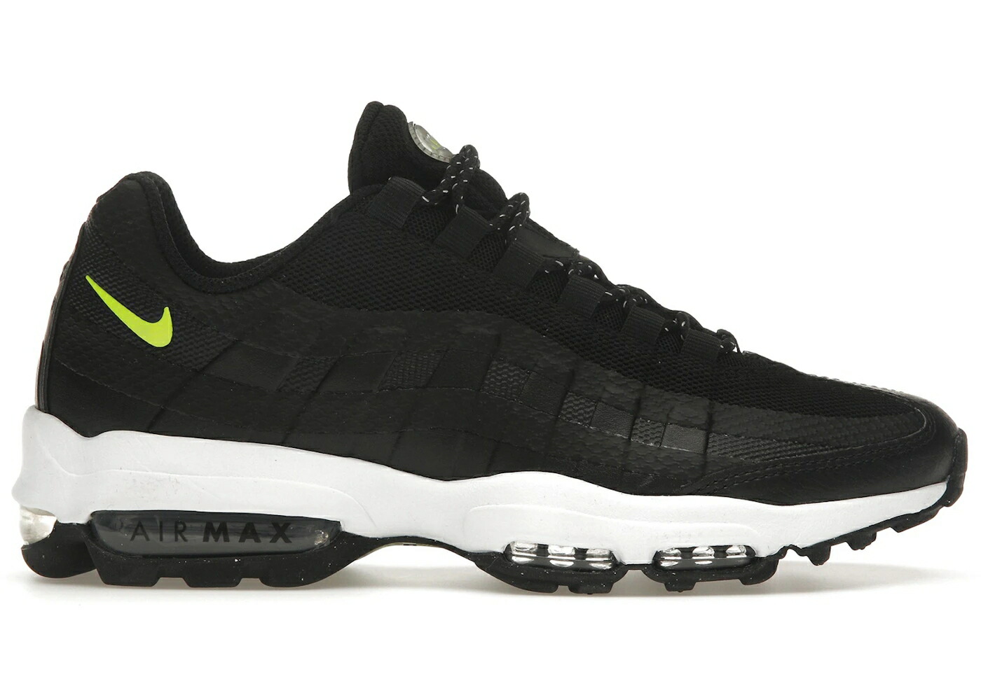 ナイキ マックス ウルトラ 黒いこと 黒いこと 白いこと 白いこと 大気圏マックス スニーカー メンズ NIKE AIR MAX 95 ULTRA BLACK VOLT / BLACK VOLT WHITE