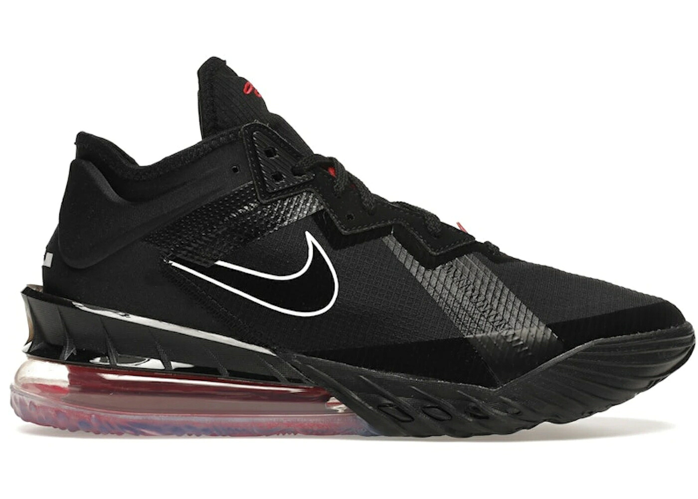 ナイキ レブロン 黒いこと 黒いこと 赤 赤いこと スニーカー メンズ NIKE LEBRON 18 LOW BLACK RED / BLACK BLACK VARSITY RED
