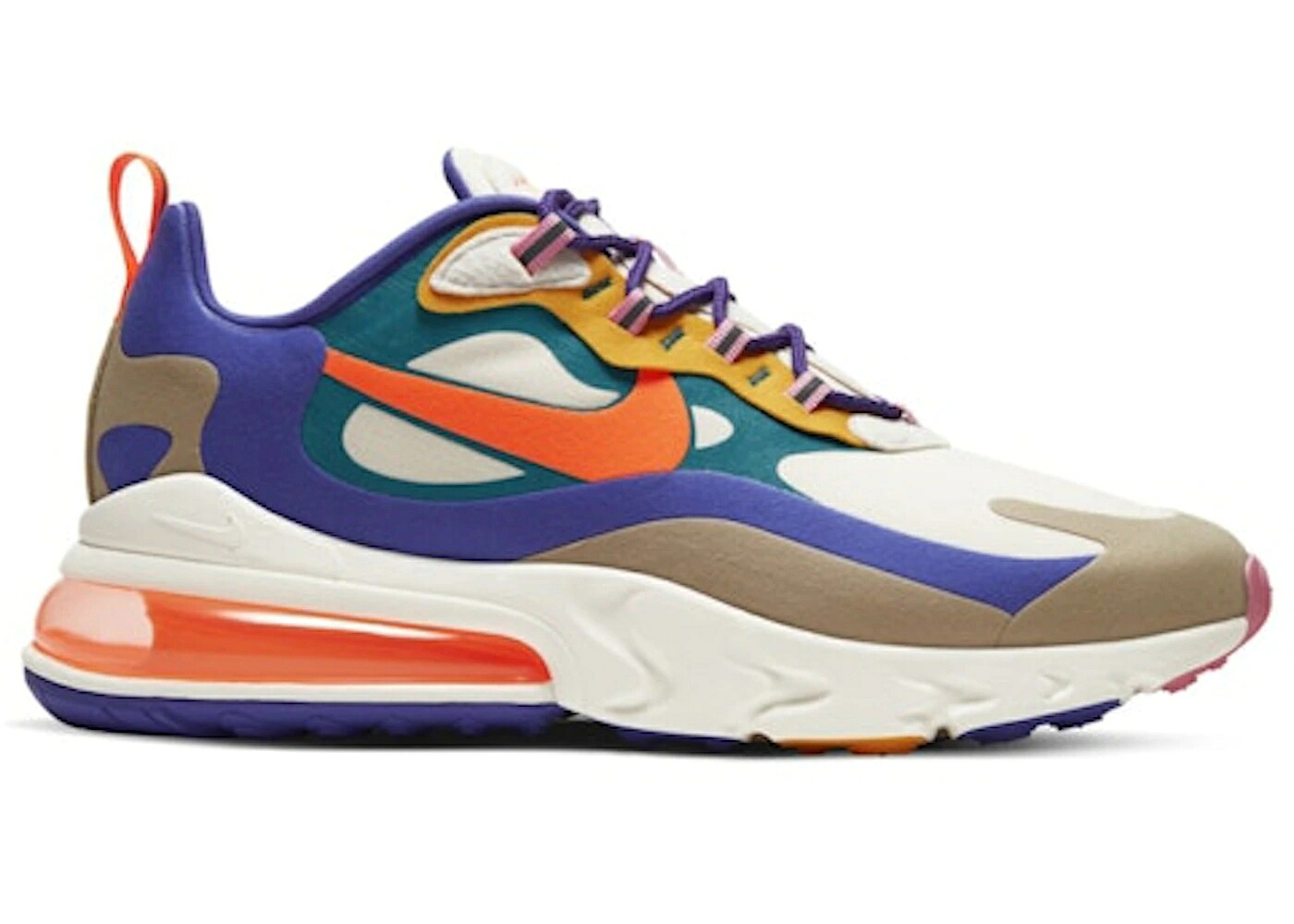 ナイキ マックス リアクト 赤銅色 赤銅色 カーキ エア湖マックス スニーカー メンズ NIKE AIR MAX 270 REACT LIGHT OREWOOD BROWN / LIGHT OREWOOD BROWN SAIL KHAKI
