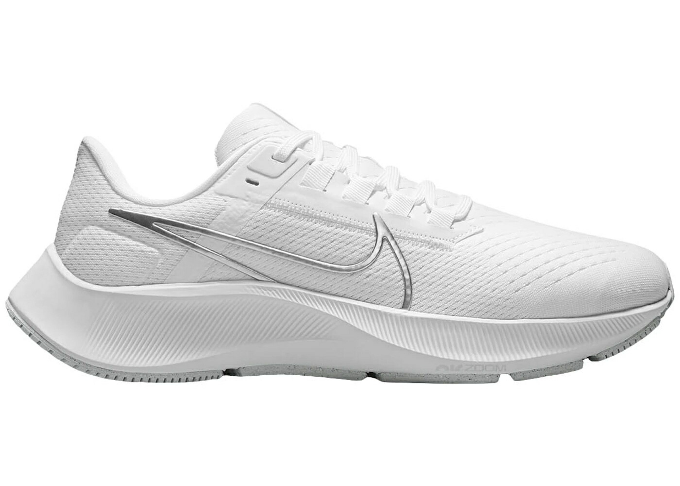 ナイキ ズーム ペガサス 白色 ホワイト 銀色 シルバー ピュア ズームペガサス WOMEN'S スニーカー レディース NIKE AIR ZOOM PEGASUS 38 WHITE METALLIC SILVER (WOMEN'S) / WHITE METALLIC SILVER PURE