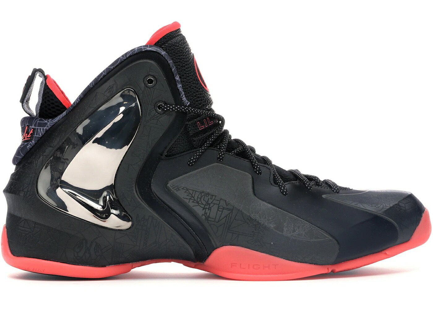 ナイキ ペニー 黒色 ブラック レーザー 銀色 シルバー スニーカー メンズ NIKE LIL PENNY POSITE NOLA GUMBO LEAGUE / BLACK LASER DARK SILVER