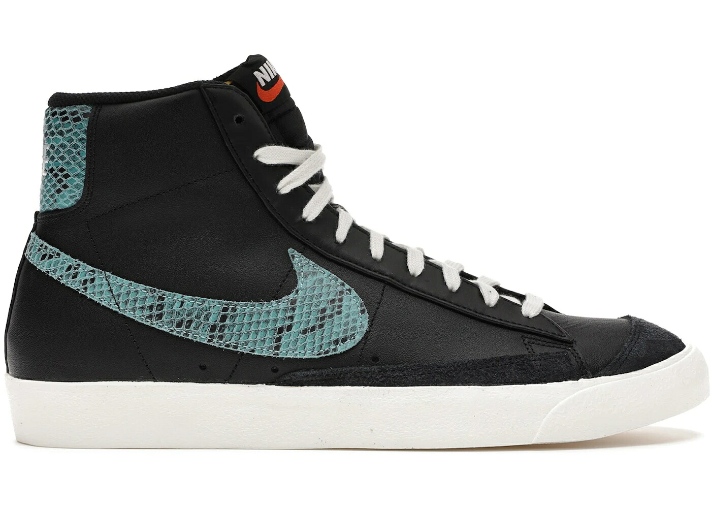 ナイキ ブレイザー ミッド 黒いこと 黒いこと アクア スニーカー メンズ NIKE BLAZER MID VNTG SNAKESKIN / BLACK LIGHT AQUA SAIL
