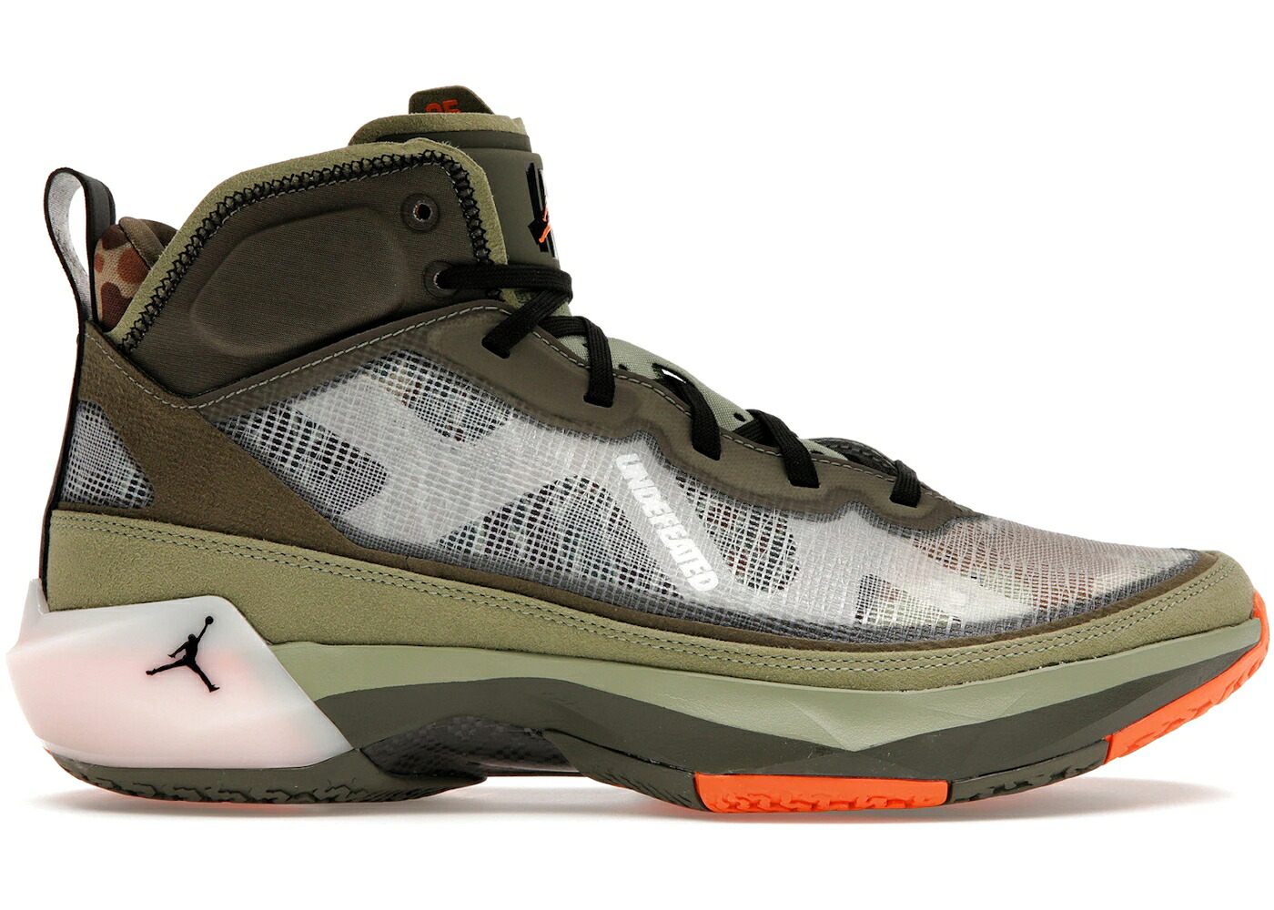 ナイキ ジョーダン アンディフィーテッド オリーブ 橙 オレンジ色 カーキ スニーカー メンズ JORDAN 37 UNDEFEATED / OLIVE ORANGE KHAKI
