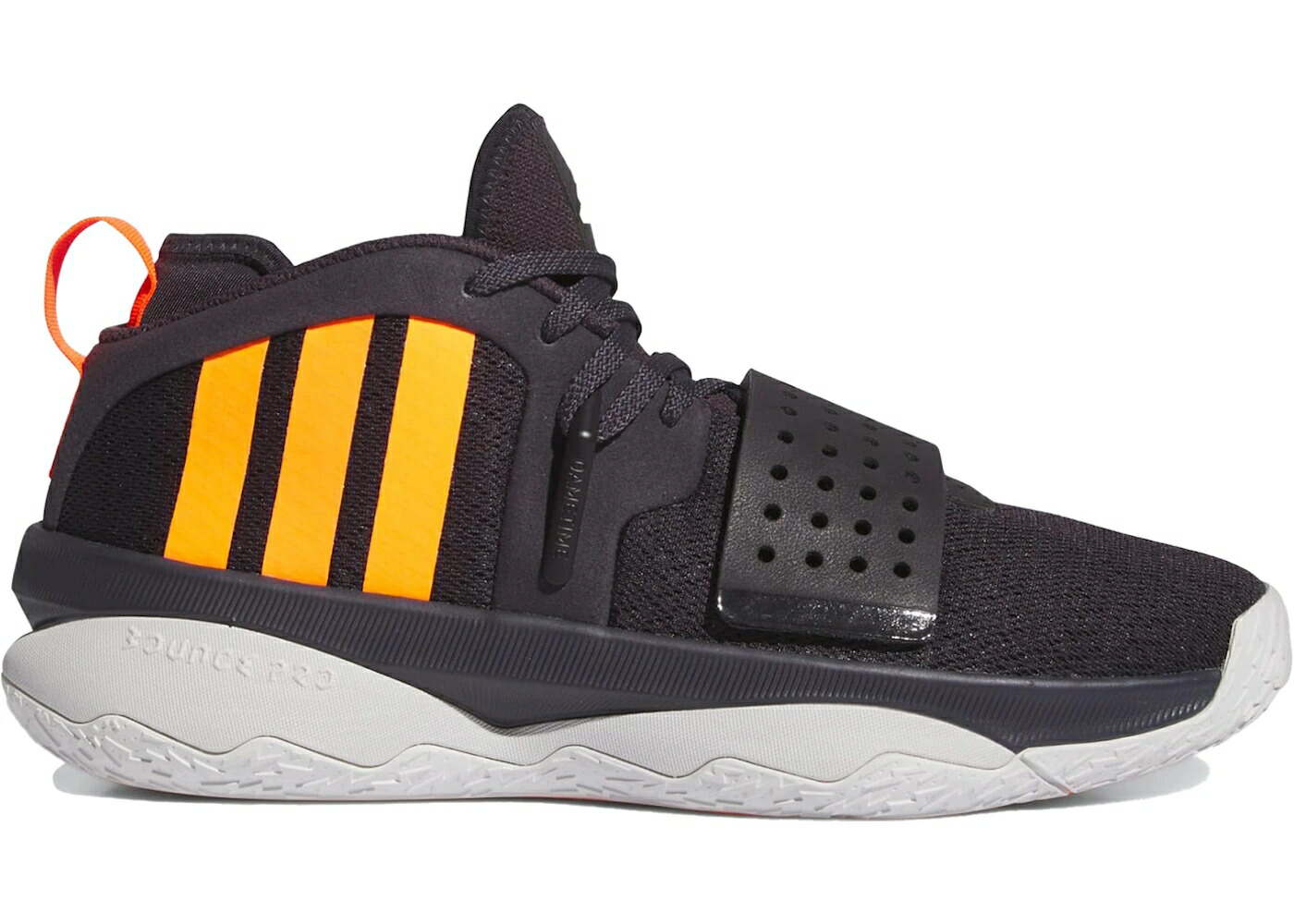 アディダス 黒色 ブラック 橙 オレンジ スニーカー メンズ ADIDAS DAME 8 EXTPLY SAME / AURORA BLACK SIGNAL ORANGE