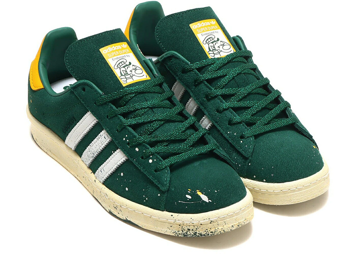 アディダス キャンパス 緑 グリーン 白色 ホワイト クリーム スニーカー メンズ ADIDAS CAMPUS 80S COOK GREEN / GREEN WHITE CREAM