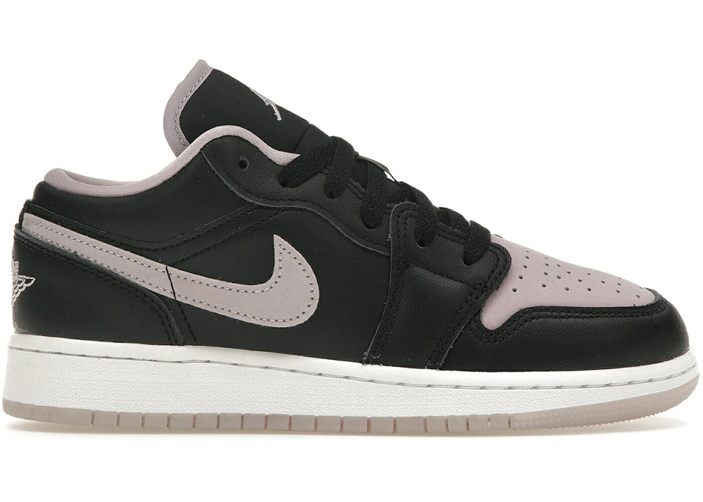 ナイキ ジョーダン 黒いこと 黒いこと 白いこと 白いこと お坊っちゃん キッズ JORDAN 1 LOW SE BLACK ICED LILAC (GS) / BLACK WHITE ICED LILAC もの言う花 マタニティ スニーカー