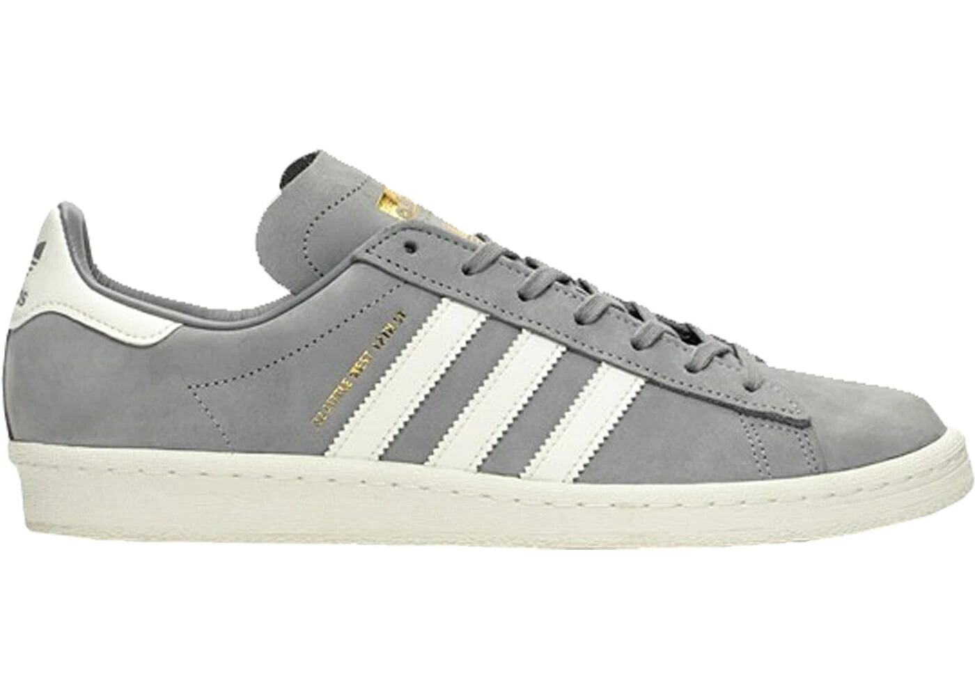 アディダス 校庭 薄墨色 薄墨色 白いこと 白いこと ゴールド スニーカー メンズ ADIDAS CAMPUS 80S SNEAKERSNSTUFF 22 LITTLE WEST / GREY THREE OFF WHITE GOLD
