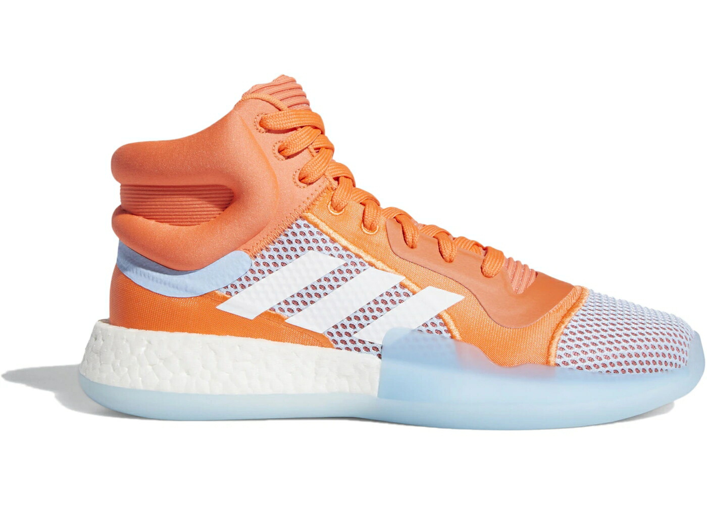 アディダス ブースト 青色 ブルー 白色 ホワイト スニーカー メンズ ADIDAS MARQUEE BOOST HI-RES CORAL BLUE / HI RES CORAL CLOUD WHITE GLOW