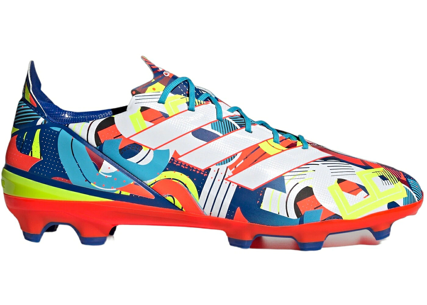 アディダス シアン 白色 ホワイト 赤 レッド スニーカー メンズ ADIDAS GAMEMODE FG BRIGHT CYAN CLOUD WHITE SOLAR RED / BRIGHT CYAN CLOUD WHITE SOLAR