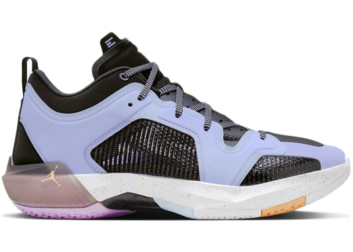 ナイキ ジョーダン 黒色 ブラック 青色 ブルー スニーカー メンズ JORDAN 37 LOW GC DONGDAN / BLACK LILAC ICE HYDROGEN BLUE