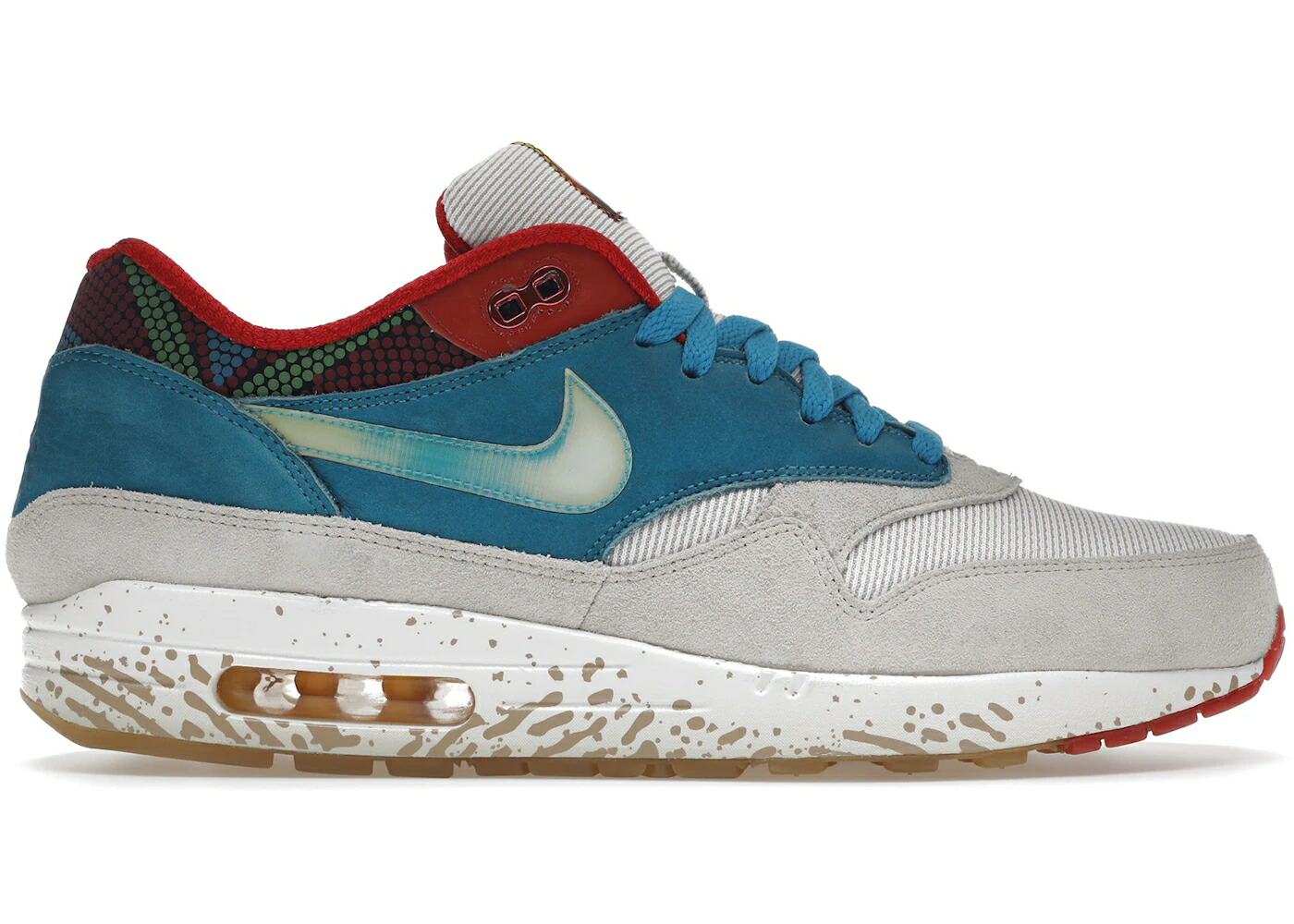 ナイキ マックス 白いこと 白いこと ネオ 赤 赤いこと エア湖マックス スニーカー メンズ NIKE AIR MAX 1 BRAZIL LANCEIRO / BIRCH WHITE NEO TURQ COMET RED