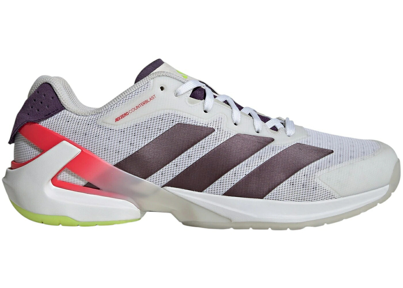 アディダス アディゼロ 白いこと 白いこと MET. スニーカー メンズ ADIDAS ADIZERO COUNTERBLAST INDOOR CLOUD WHITE AURORA PLUM / CLOUD WHITE AURORA MET. AURORA