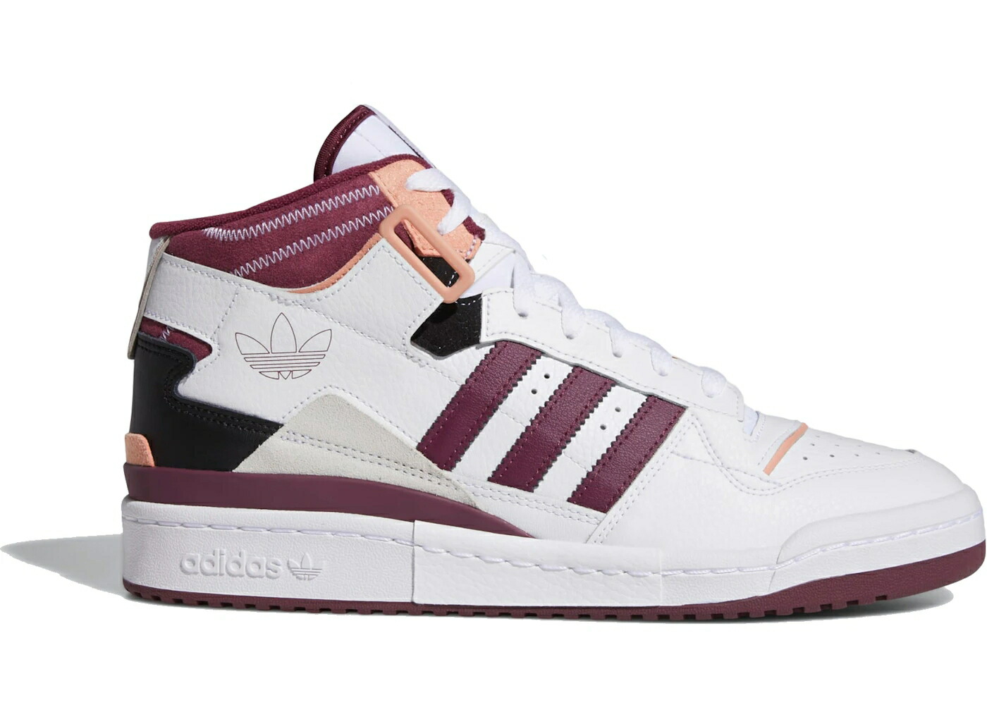 アディダス フォーラム ハイ 白色 ホワイト クリムゾン ビクトリー スニーカー メンズ ADIDAS FORUM EXHIBIT HIGH WHITE CRIMSON BLUSH / CLOUD WHITE VICTORY CRIMSON