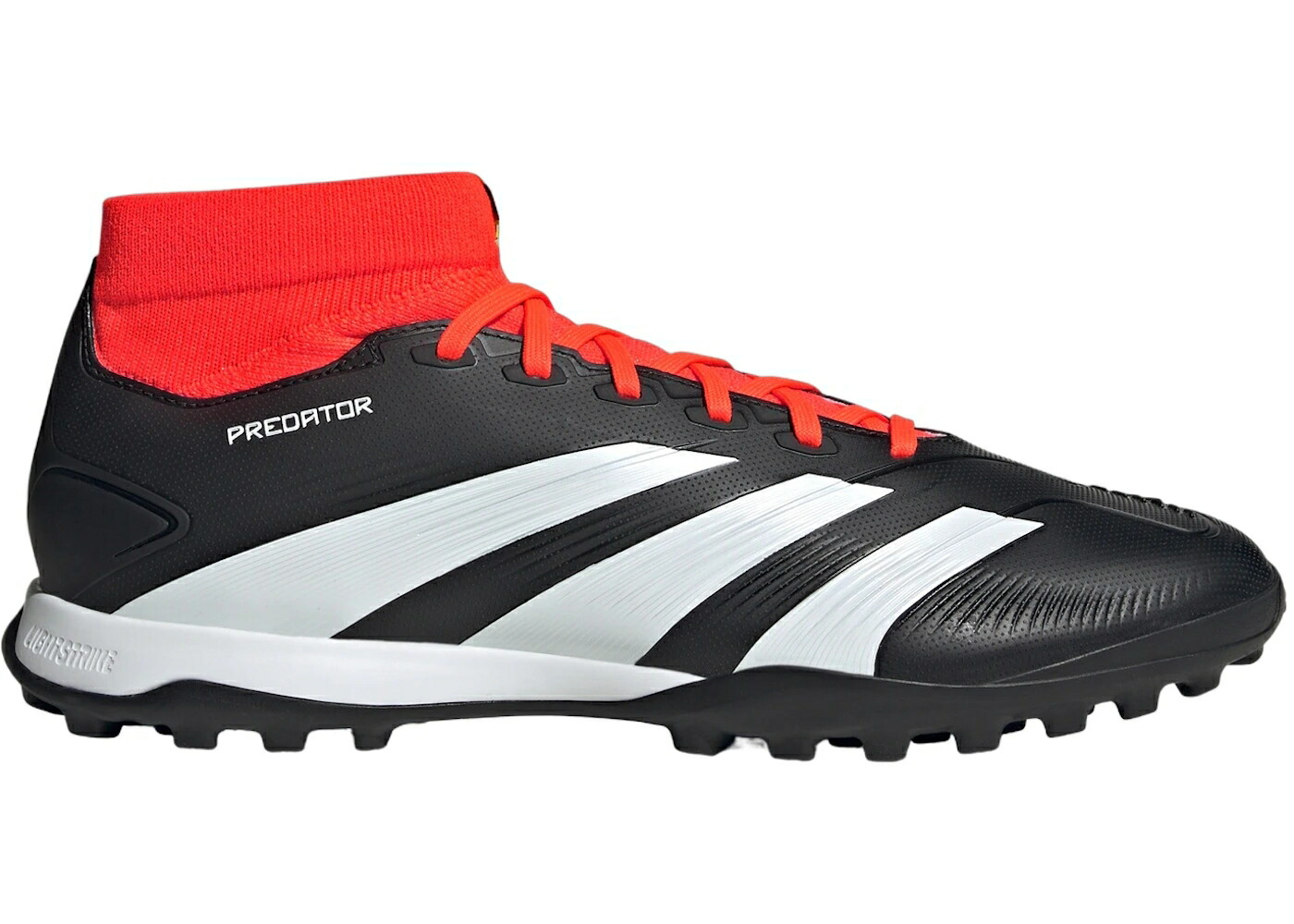 アディダス プレデター ターフ コア 黒色 ブラック 白色 ホワイト 赤 レッド スニーカー メンズ ADIDAS PREDATOR 24 LEAGUE TURF CORE BLACK CLOUD WHITE SOLAR RED / CORE BLACK CLOUD WHITE SOLAR RED