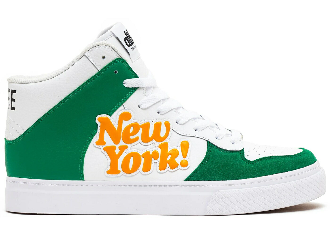 エーライフ 白色 ホワイト 緑 グリーン NY! スニーカー メンズ ALIFE EVERYBODY HI / WHITE GREEN