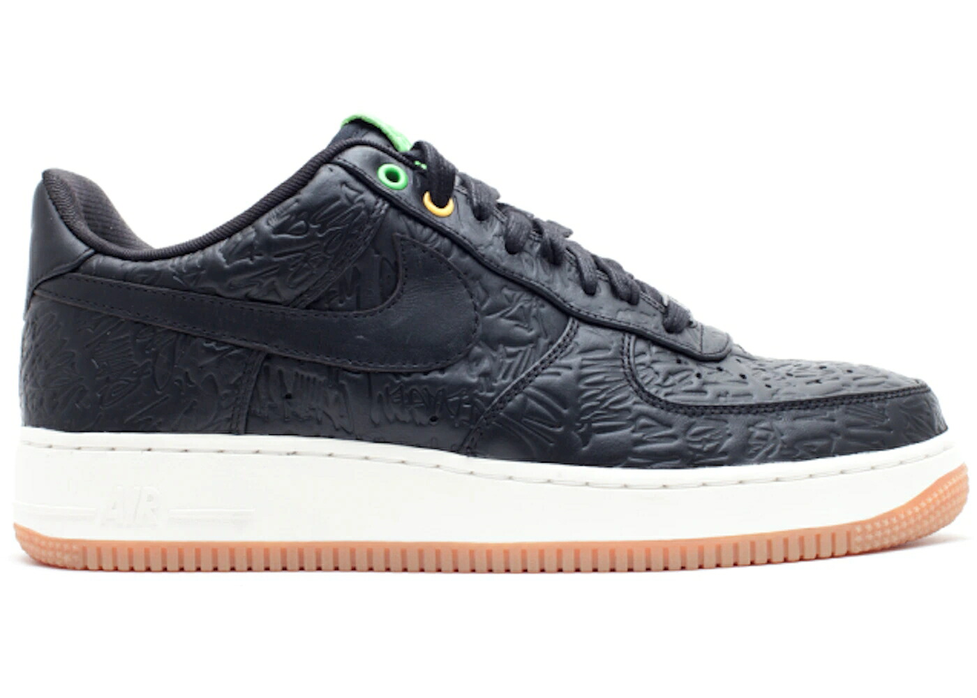 ナイキ 割り増し金 黒いこと 黒いこと 空軍 スニーカー メンズ NIKE AIR FORCE 1 LOW PREMIUM BRASIL / BLACK BLACK GUM