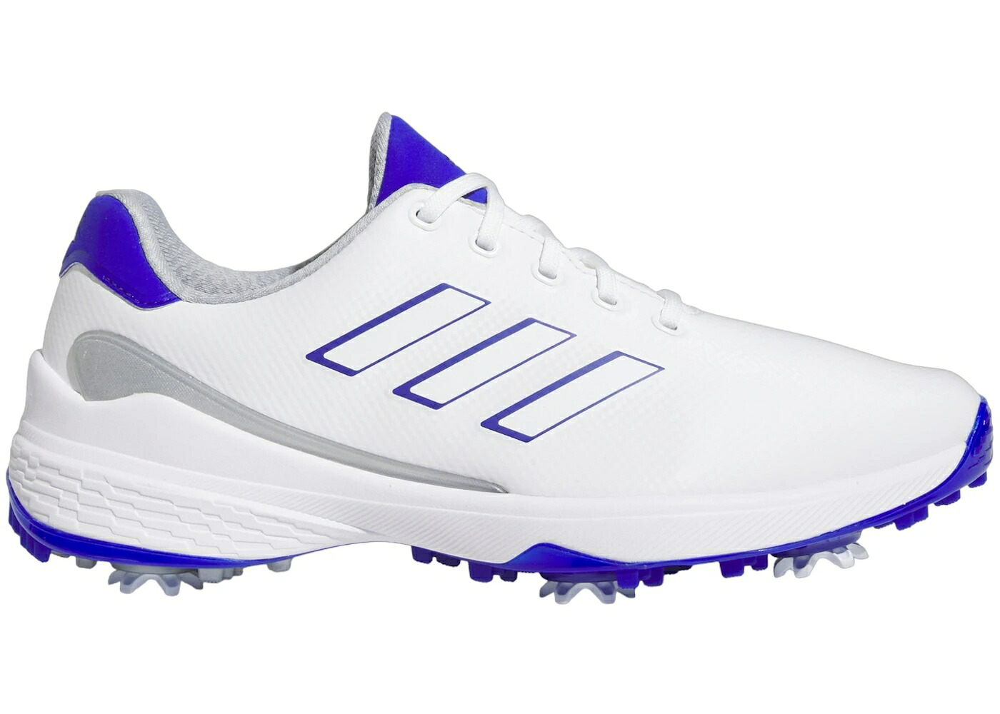 アディダス ゴルフ 白いこと 白いこと 青味 青み しろがね色 しろがね色 スニーカー メンズ ADIDAS ZG23 GOLF CLOUD WHITE LUCID BLUE SILVER METALLIC / CLOUD WHITE LUCID BLUE SILVER