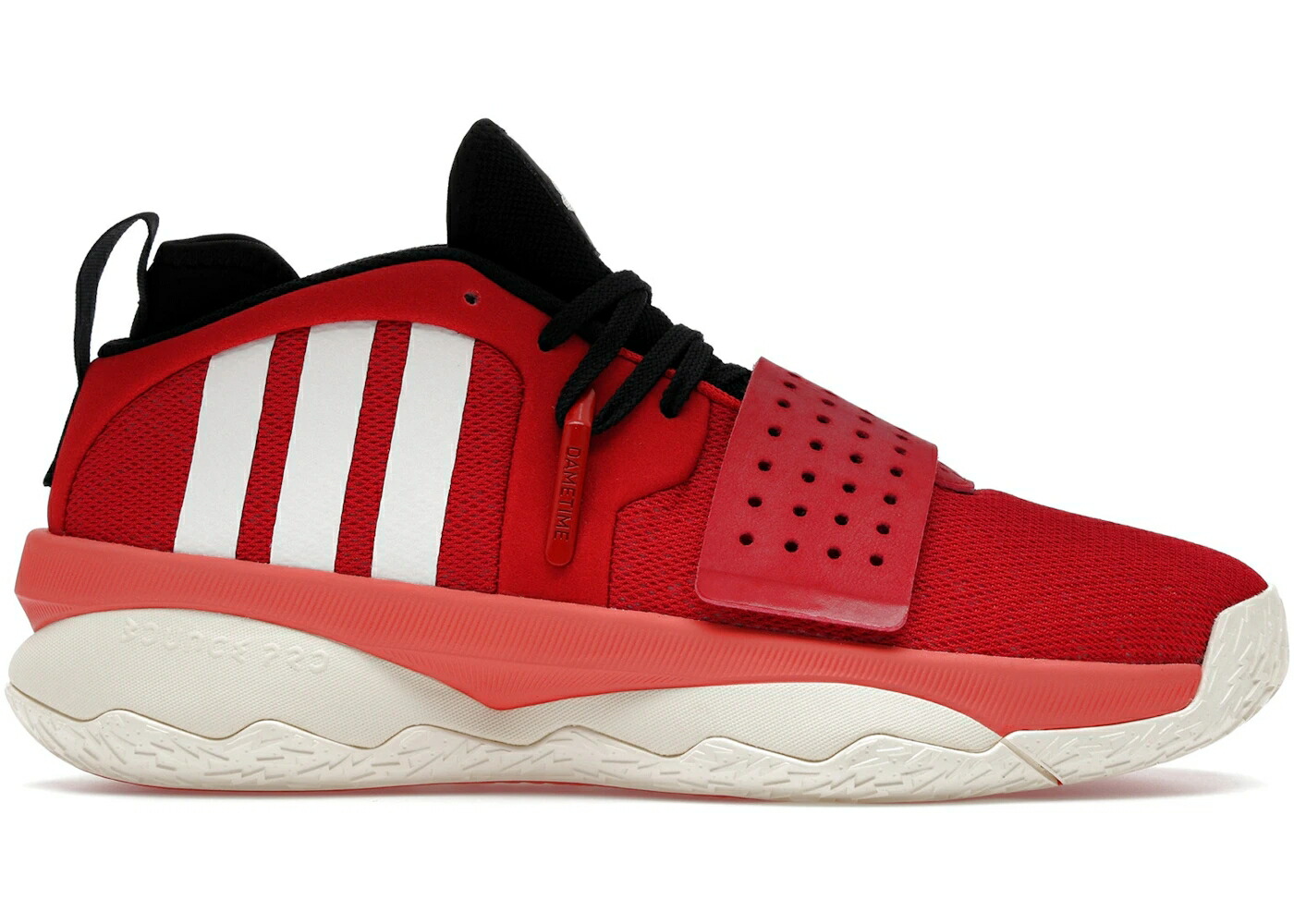 アディダス 白色 ホワイト スニーカー メンズ ADIDAS DAME 8 EXTPLY BEST OF ADI / BETTER SCARLET CLOUD WHITE
