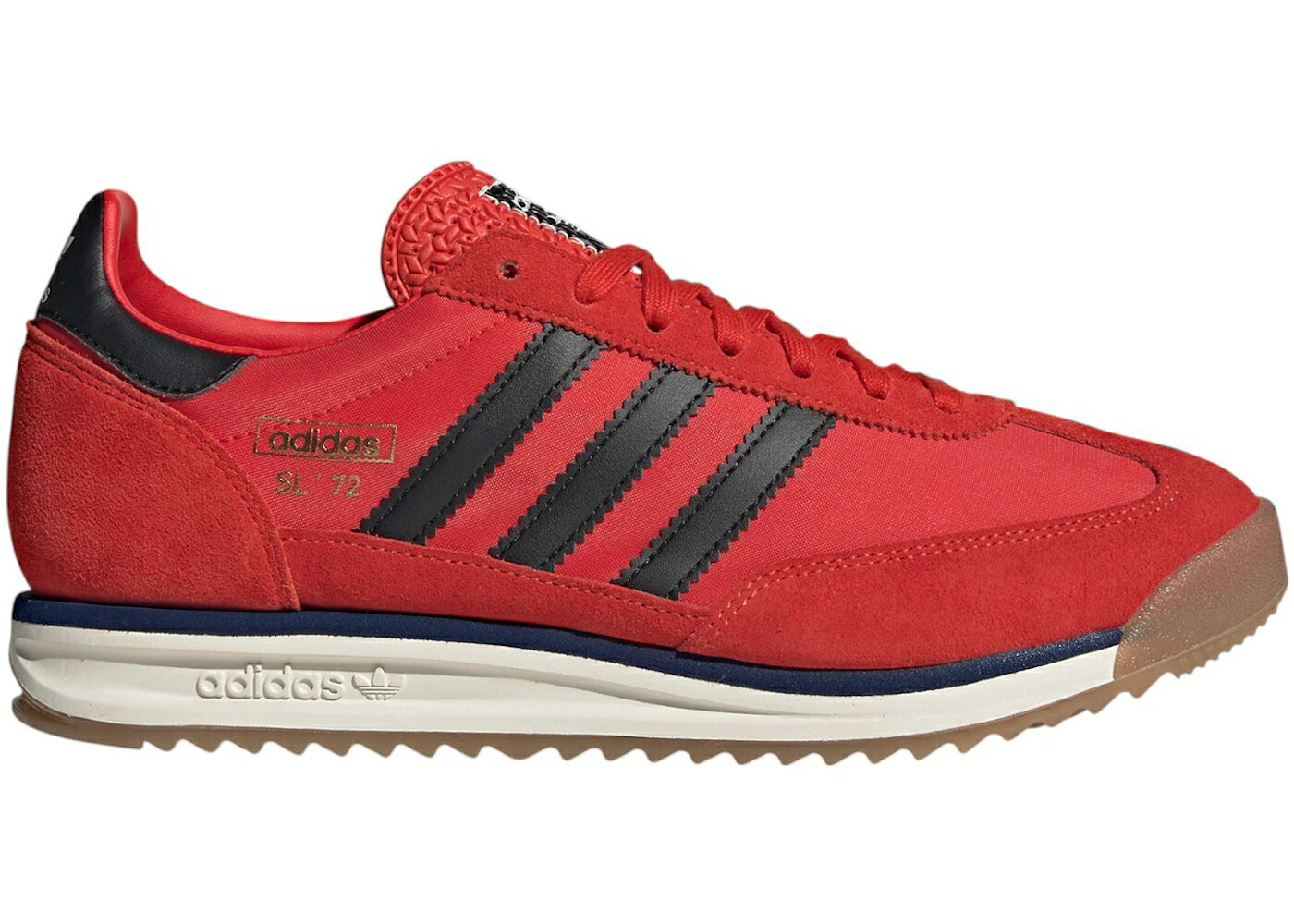 アディダス 赤 レッド コア 黒色 ブラック 青色 ブルー スニーカー メンズ ADIDAS SL 72 RS RED CORE BLACK DARK BLUE / RED CORE BLACK DARK BLUE