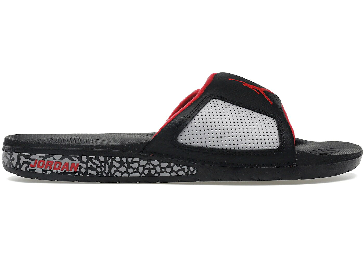 ナイキ ジョーダン ハイドロ 黒色 ブラック 灰色 シメント 赤 レッド グレー スニーカー メンズ JORDAN HYDRO 3 RETRO BLACK CEMENT / BLACK UNIVERSITY RED CEMENT GREY