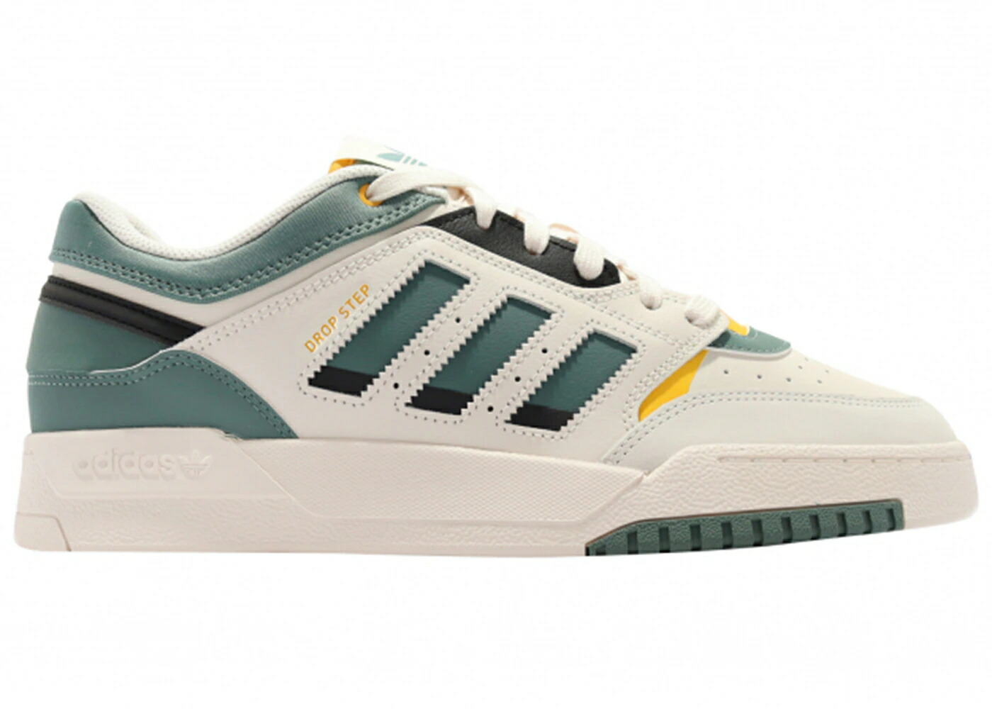 アディダス 白色 ホワイト テック スニーカー メンズ ADIDAS DROP STEP LOW CHALK WHITE TECH EMERALD / CHALK WHITE TECH EMERALD ACTIVE