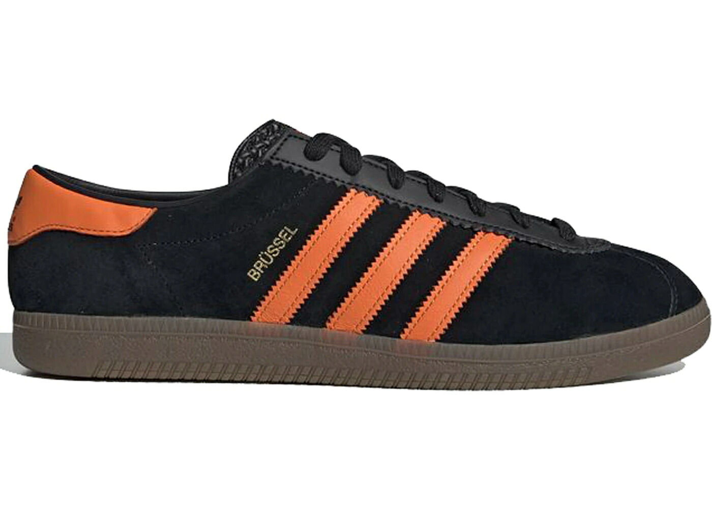 アディダス 黒色 ブラック 橙 オレンジ コア ゴールド スニーカー メンズ ADIDAS BRUSSELS BLACK ORANGE / CORE BLACK ORANGE GOLD METALLIC