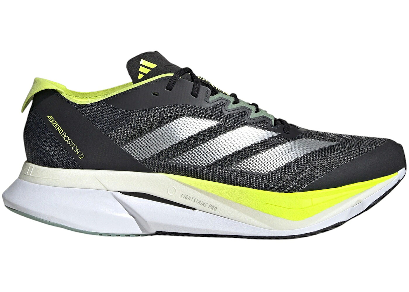 アディダス アディゼロ 豆の町 しろがね色 しろがね色 菩提樹 スニーカー メンズ ADIDAS ADIZERO BOSTON 12 AURORA INK SILVER METALLIC PULSE LIME / AURORA INK SILVER METALLIC PULSE
