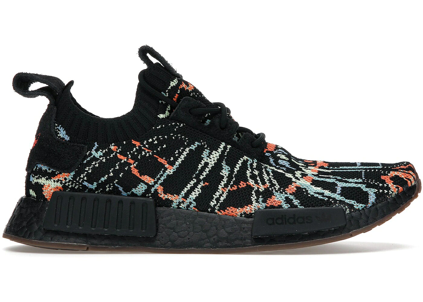 アディダス 黒いこと 黒いこと 中核グループ スニーカー メンズ ADIDAS NMD R1 PRIMEKNIT BLACK MULTICOLOR / CORE BLACK CORE BLACK GUM