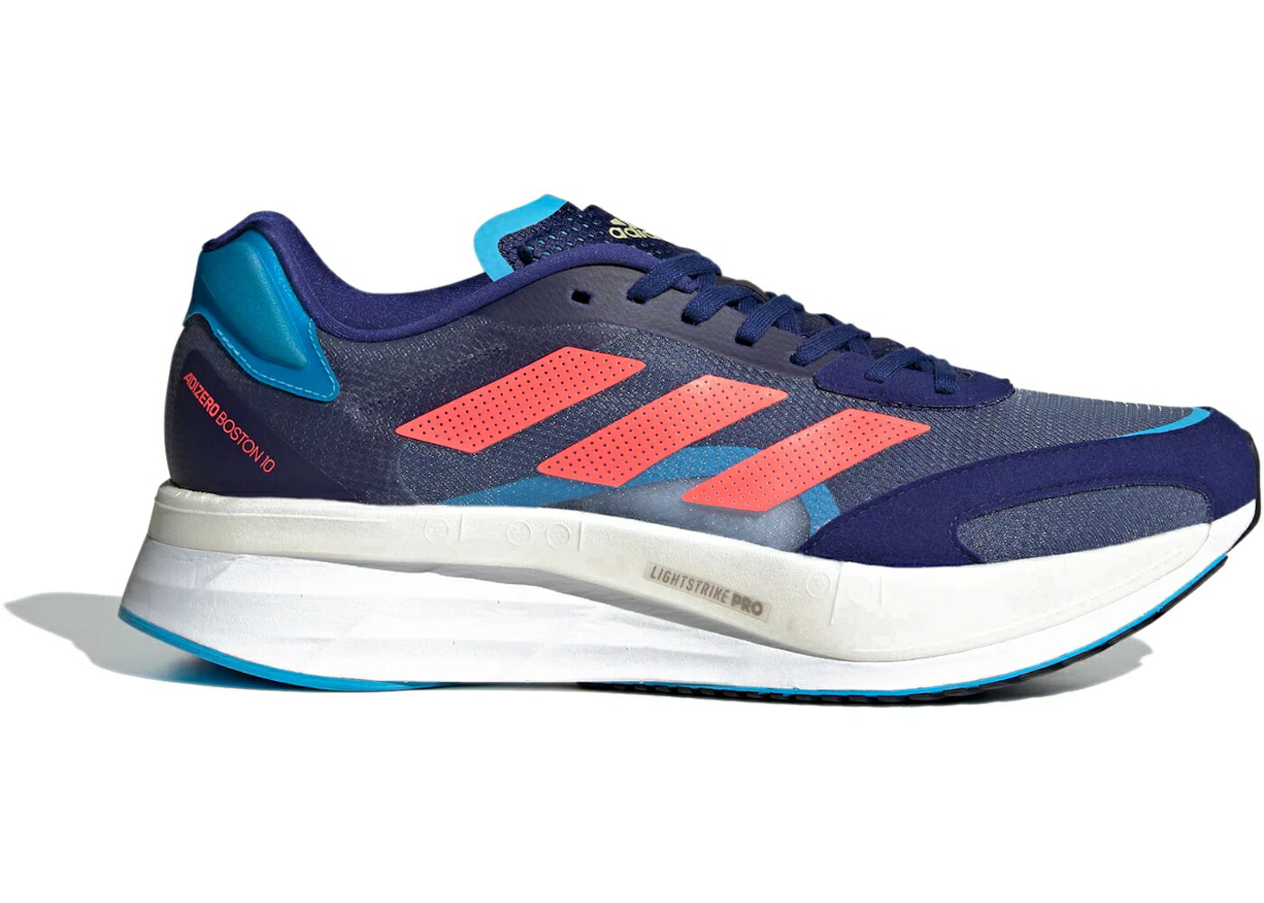 アディダス アディゼロ ボストン レガシー 藍色 インディゴ ターボ スカイ ラッシュ スニーカー メンズ ADIDAS ADIZERO BOSTON 10 LEGACY INDIGO / LEGACY INDIGO TURBO SKY RUSH