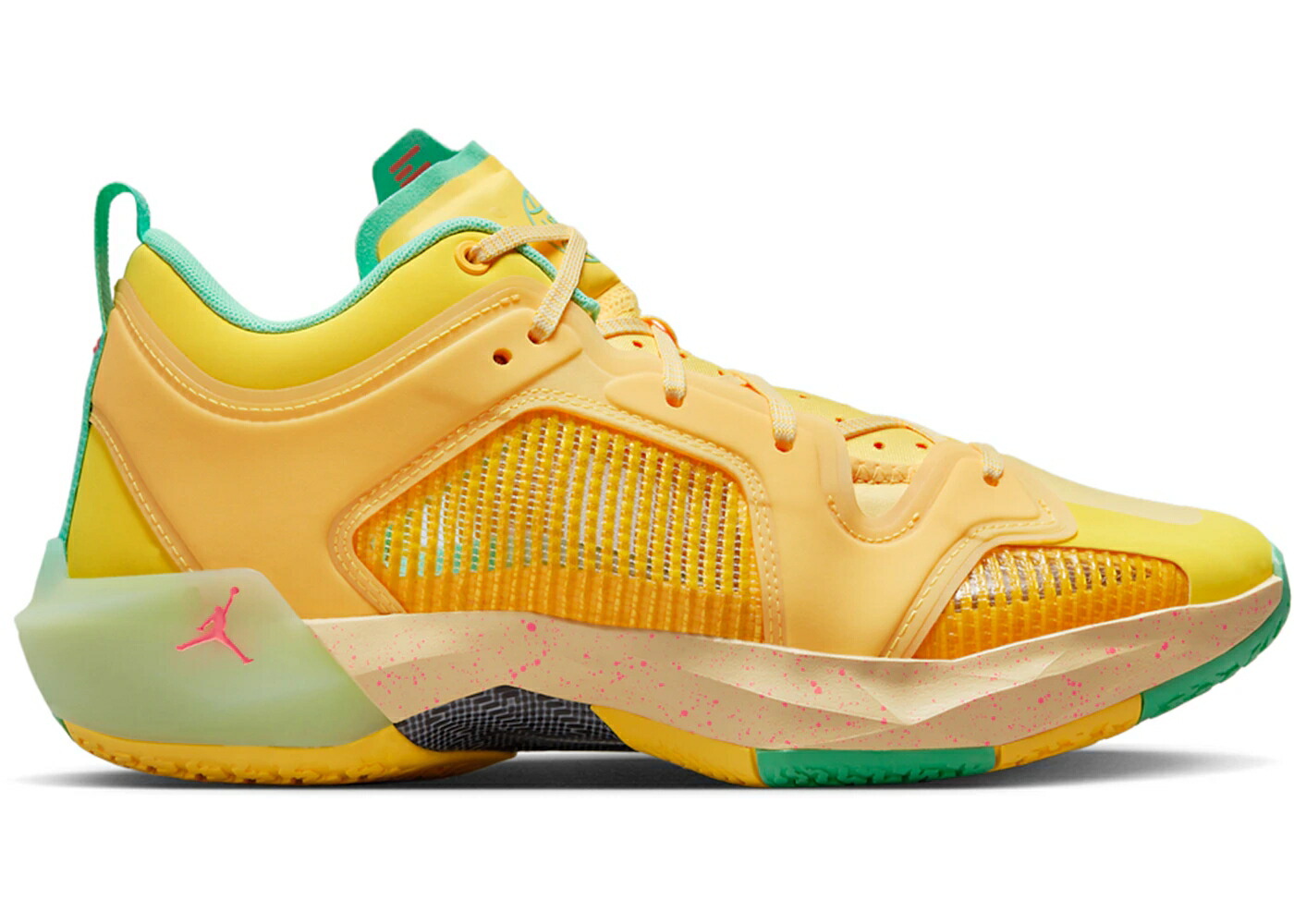 ナイキ ジョーダン レーザー 橙 オレンジ スニーカー メンズ JORDAN 37 LOW EYBL / CITRON PULSE LASER ORANGE CITRON