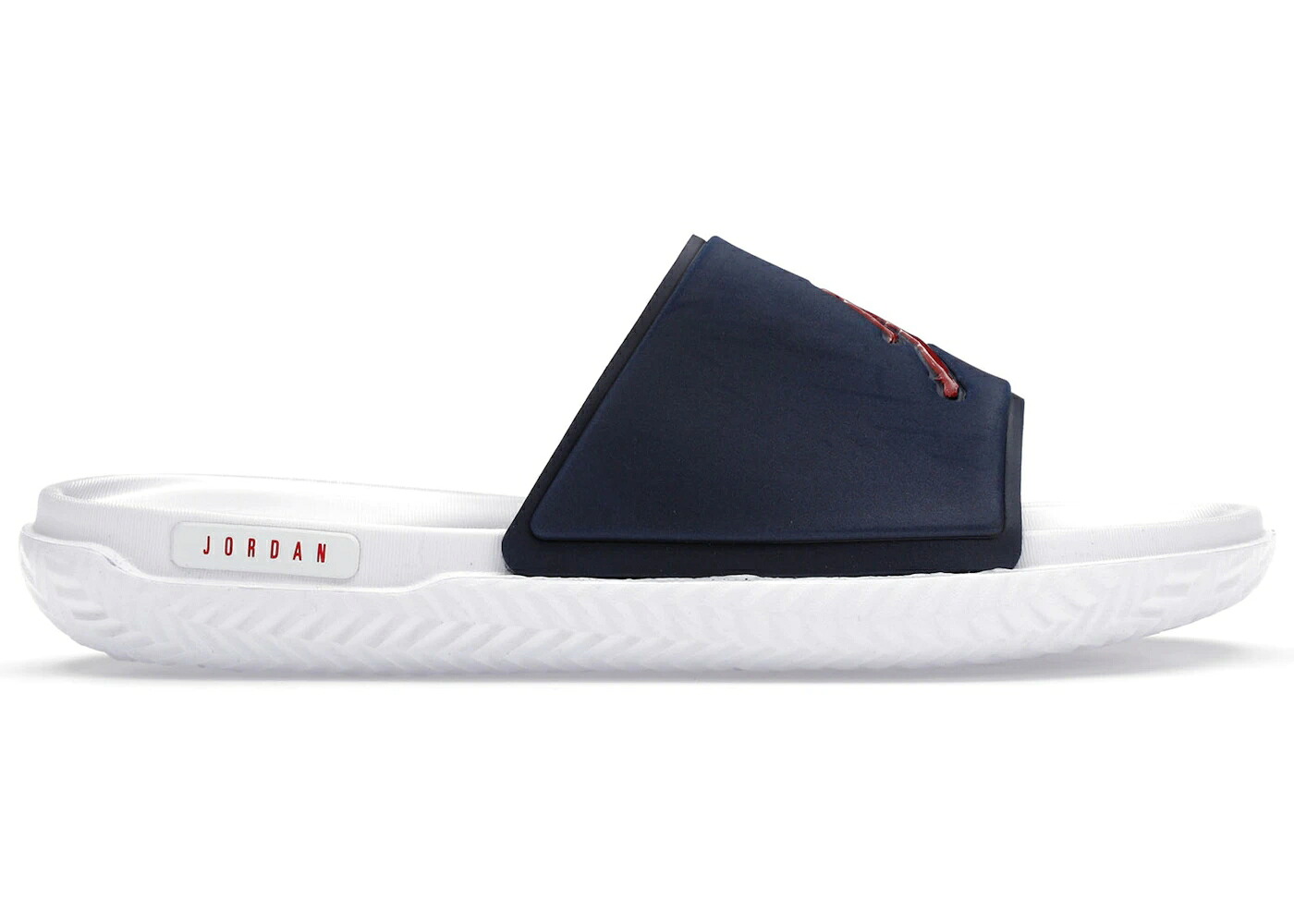 ナイキ ジョーダン ジャンプマン サンダル 紺色 ネイビー 白色 ホワイト 赤 レッド スニーカー メンズ JORDAN JUMPMAN SLIDE MIDNIGHT NAVY WHITE GYM RED / MIDNIGHT NAVY WHITE GYM RED|スニケス