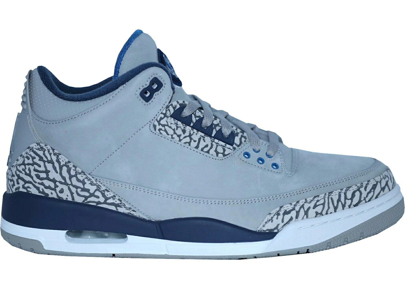 ナイキ ジョーダン ジョージタウン 灰色 グレー カレッジ 紺色 ネイビー スニーカー メンズ JORDAN 3 RETRO GEORGETOWN PE / GREY COLLEGE NAVY｜スニケス