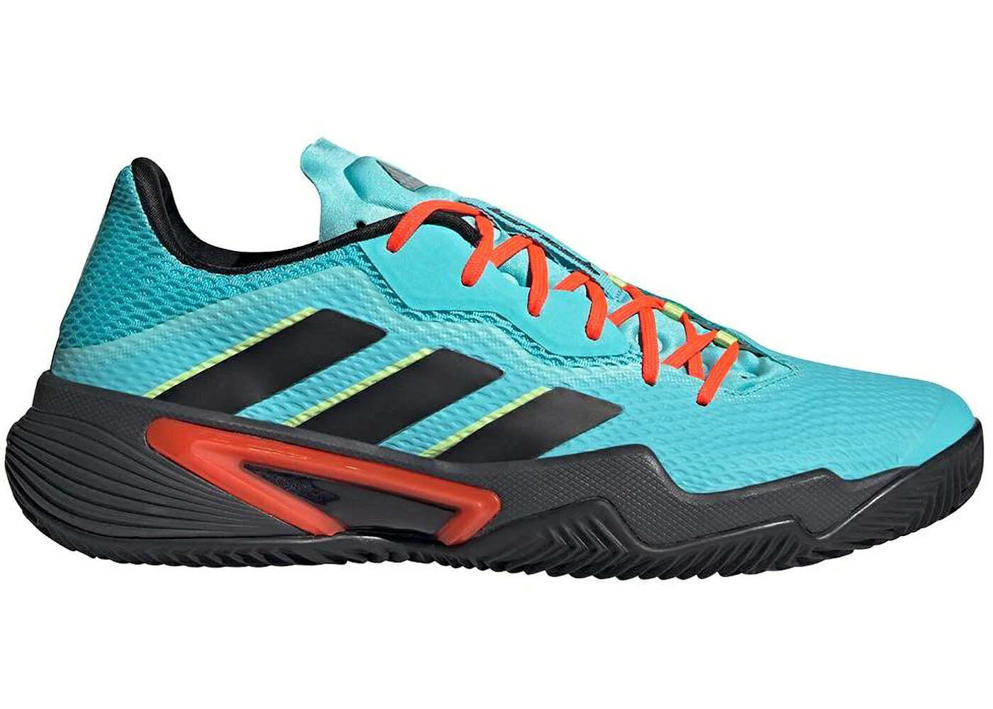 アディダス 防柵 アクア 中核グループ 黒いこと 黒いこと 菩提樹 スニーカー メンズ ADIDAS BARRICADE CLAY PULSE AQUA / PULSE AQUA CORE BLACK PULSE LIME