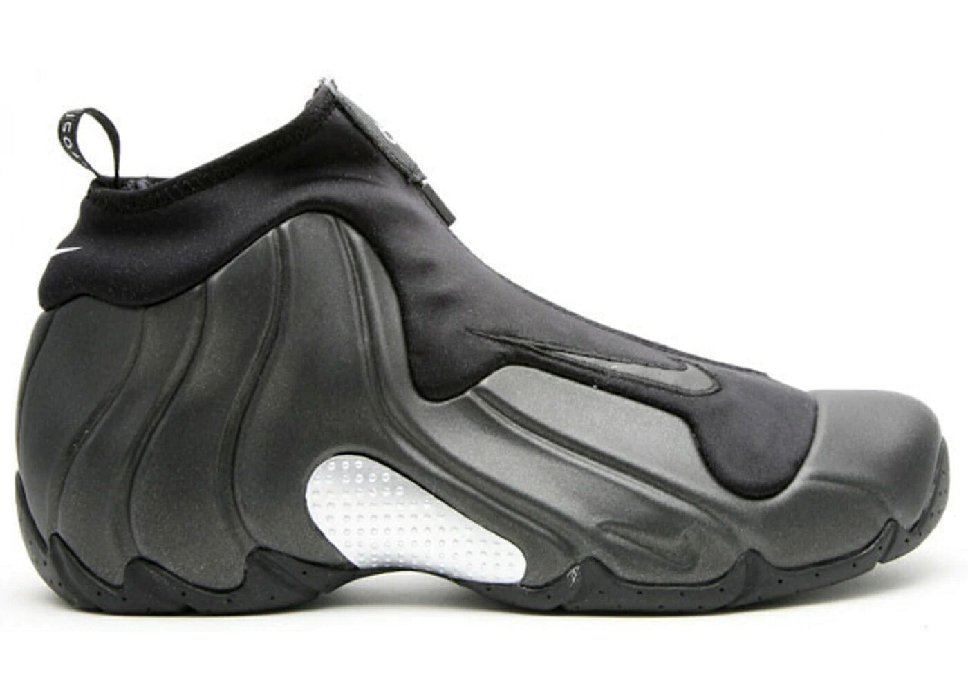ナイキ 黒色 ブラック 銀色 シルバー エアフライトポジット スニーカー メンズ NIKE AIR FLIGHTPOSITE BLACK METALIC SILVER (2008) / BLACK BLACK METALLIC SILVER