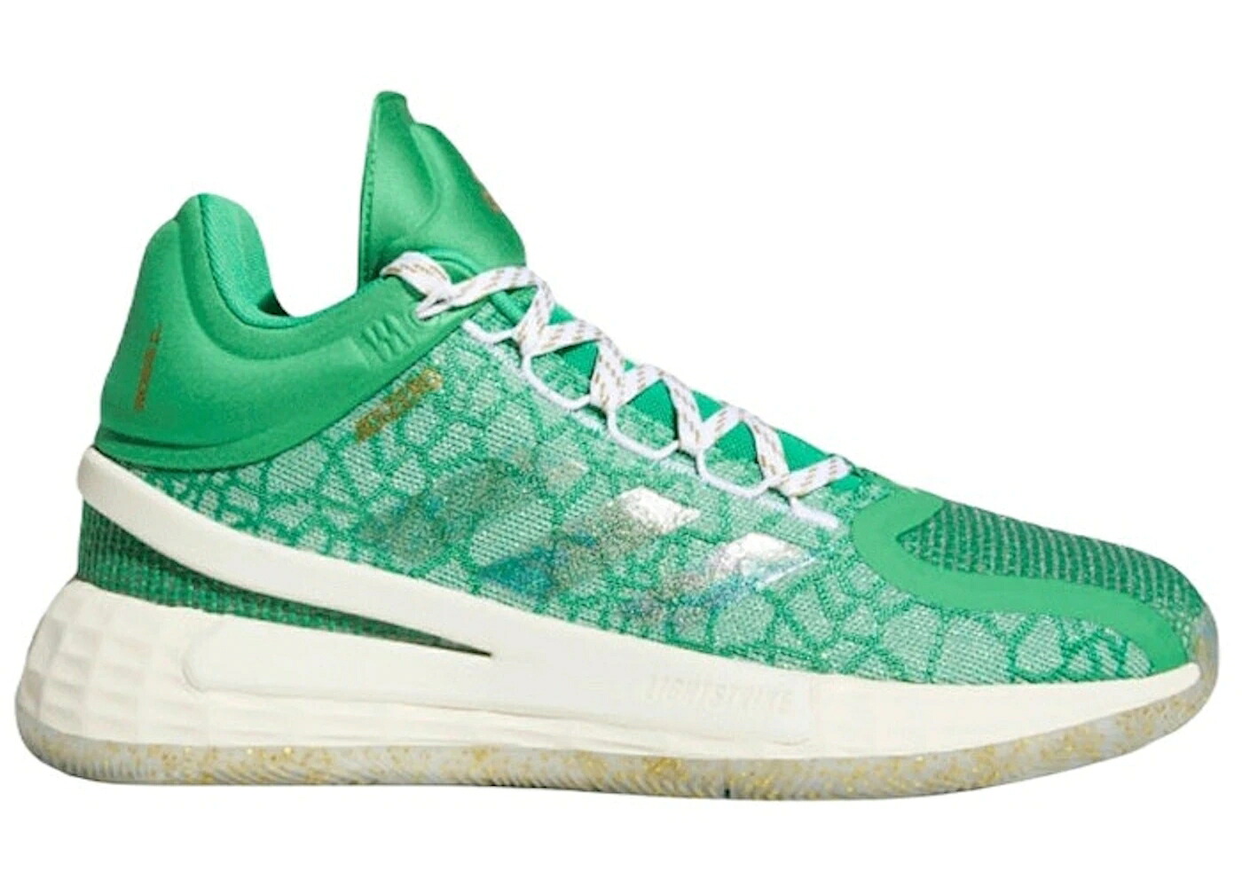 アディダス サクラ色 クリスマス 緑 緑であること ゴールド 皮膚軟化剤 スニーカー メンズ ADIDAS D ROSE 11 CHRISTMAS PACK / VIVID GREEN GOLD METALLIC CREAM 靴-スニーカー