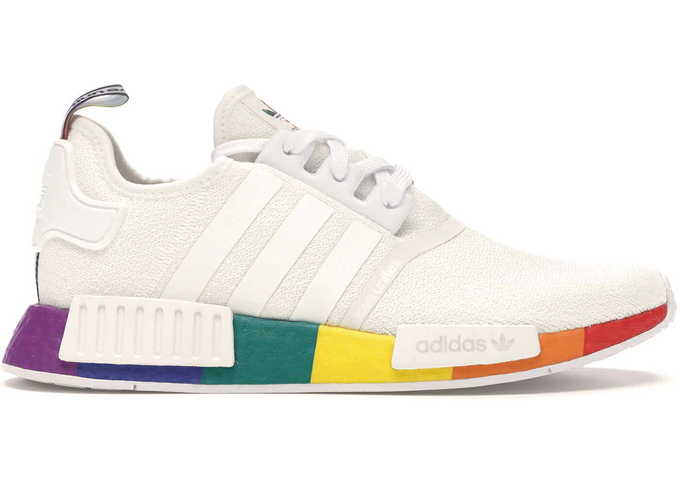 アディダス 白色 ホワイト スニーカー メンズ ADIDAS NMD R1 PRIDE / FOOTWEAR WHITE FOOTWEAR WHITE