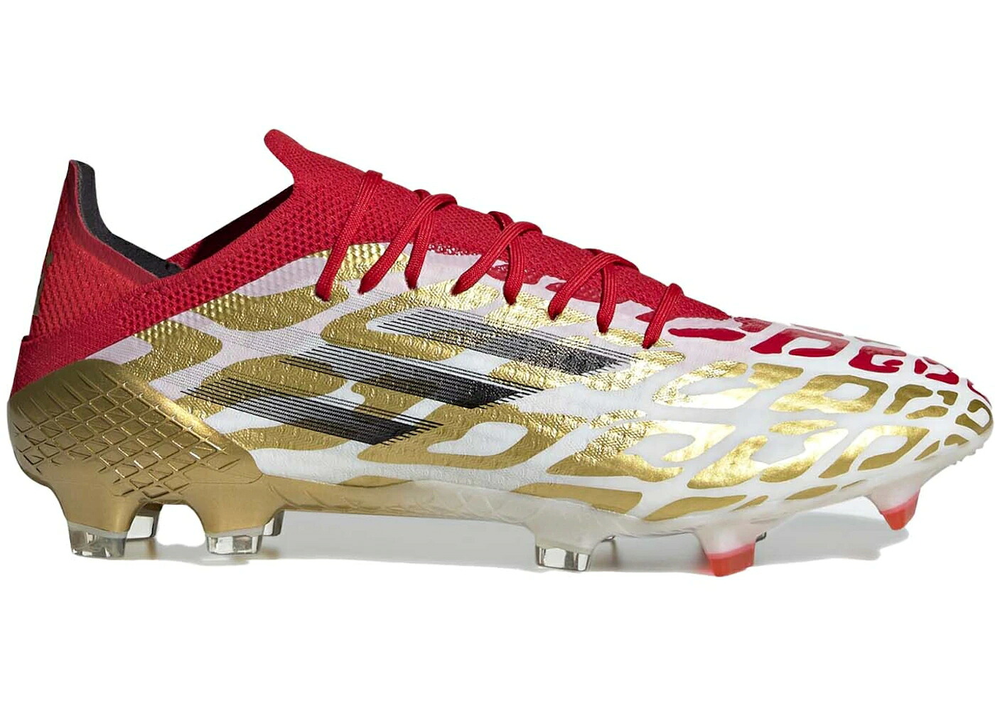 アディダス ゴールド 白色 ホワイト SALAH.1 スニーカー メンズ ADIDAS X SPEEDFLOW MO FG GOLD WHITE SCARLET / CLOUD WHITE GOLD METALLIC｜スニケス