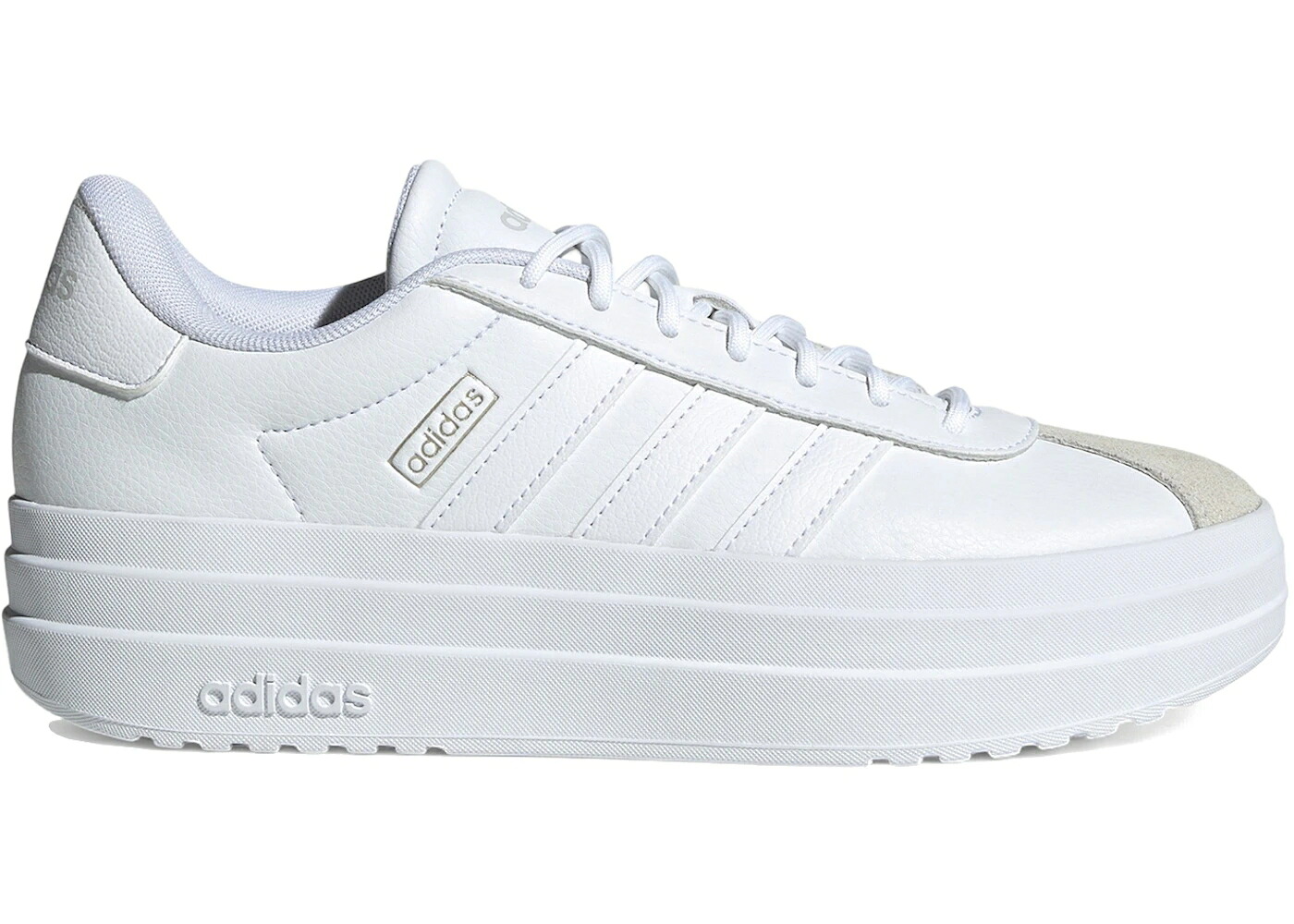アディダス 厚地の外套 白いこと 白いこと スニーカー メンズ ADIDAS VL COURT BOLD CLOUD WHITE CRYSTAL / CLOUD WHITE CLOUD WHITE CRYSTAL