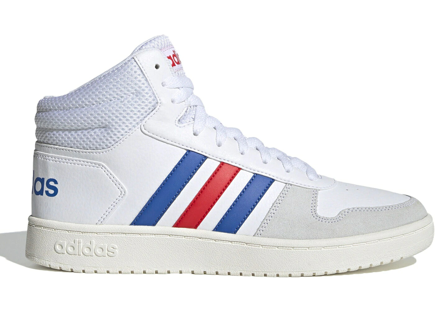 アディダス ミッド 白いこと 白いこと 青味 青み 赤 赤いこと 力強さ 2.0 スニーカー メンズ ADIDAS HOOPS MID WHITE BLUE RED / FOOTWEAR WHITE POWER BLUE ACTIVE