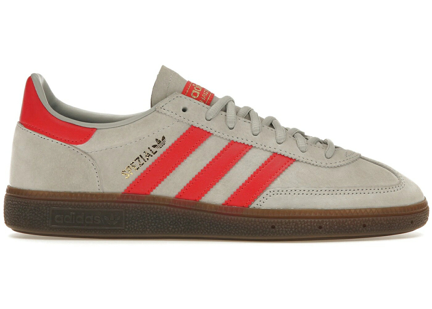 アディダス ハンドボール スペシアル 薄墨色 薄墨色 赤 赤いこと ゴールド スニーカー メンズ ADIDAS HANDBALL SPEZIAL GREY HI-RES RED / GREY TWO HI RES RED GOLD